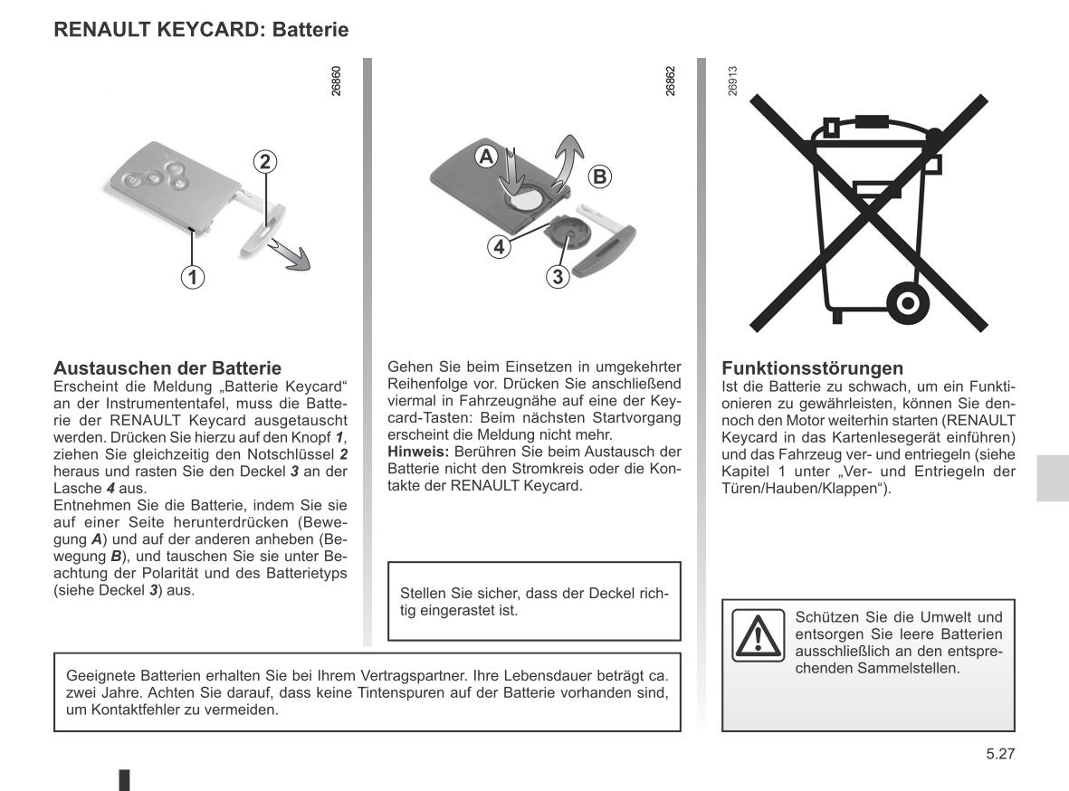 Batteriewechsel Keycard